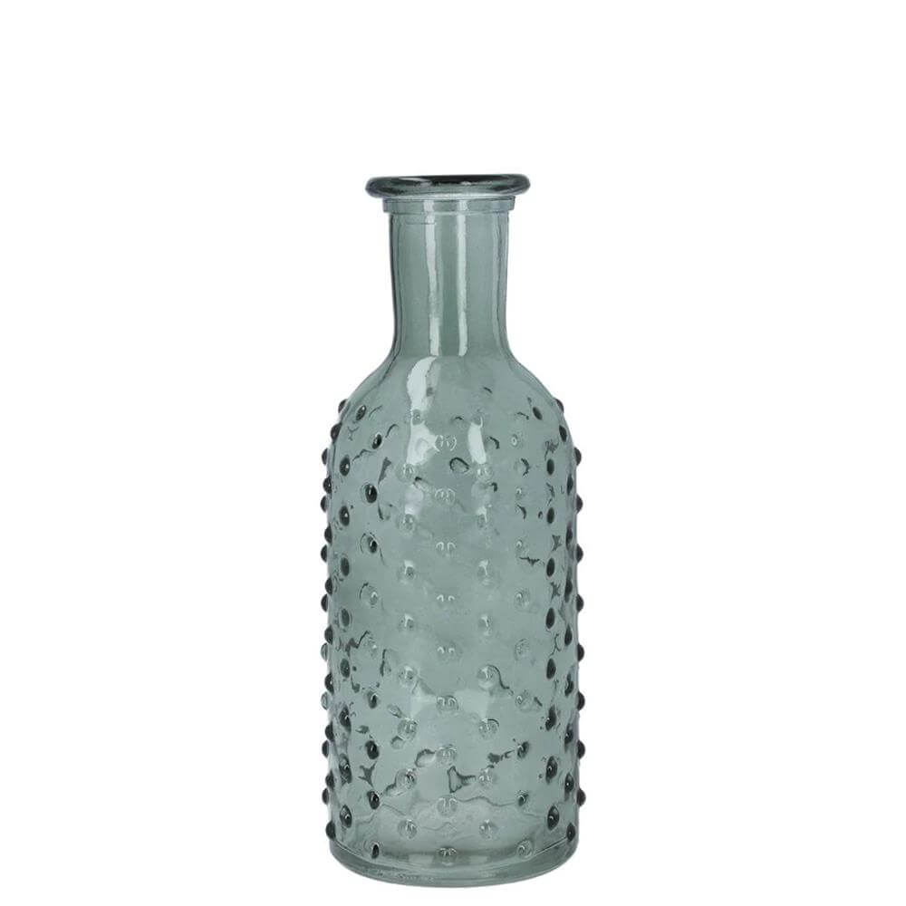 Gisela Graham Dimple Glass Bottle Vase